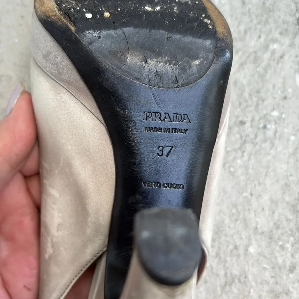 Prada Patent leather platform slingbacks
